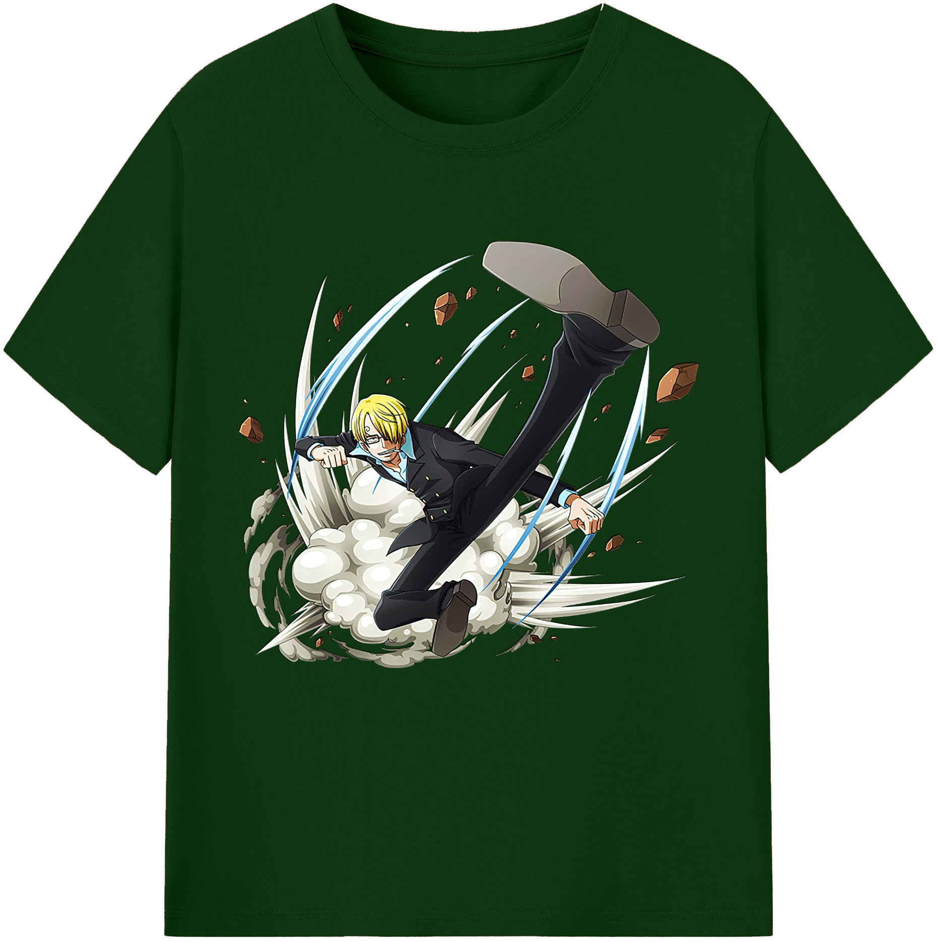 ワンピース サンジ ONE PIECE Sanji 綿100％半袖Tシャツ（フロントプリント）